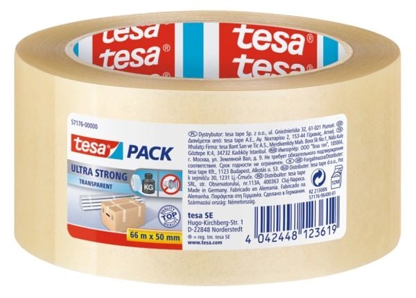 TESA 57176-00000-09, Läpinäkyvä, Pakkaaminen, 66 m, 50 mm, 1 kpl