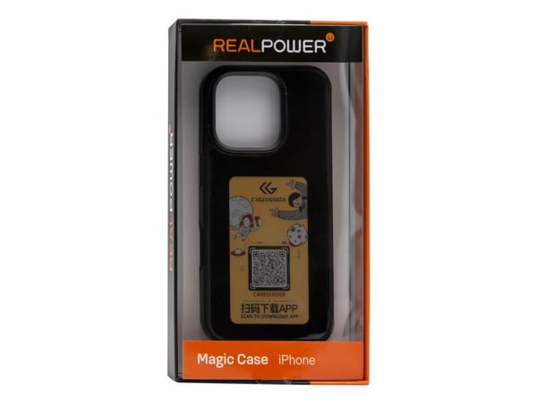 RealPower 504406, Etui, Apple, iPhone 16 Pro, 16 cm (6.3"), Svart