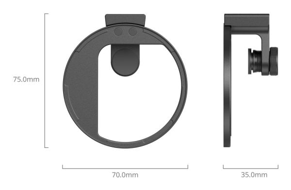 SmallRig 5171, Objektivadapter, Sort, Aluminium, Silikon, Universell, 75 mm, 70 mm