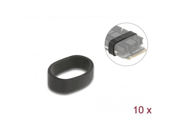 Delock - M.2 module and heat sink mounting ring - svart (en pakke 10)