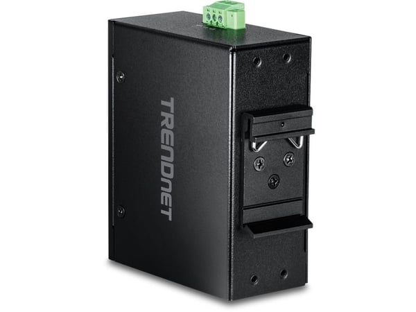 TRENDnet TI-PGLC80 - Version V1.xR - switch - industrial, mini - 8 x 10/100/1000 (PoE+) - DIN-skinnemonterbar, veggmonterbar - PoE+ (200 W) - TAA-s...