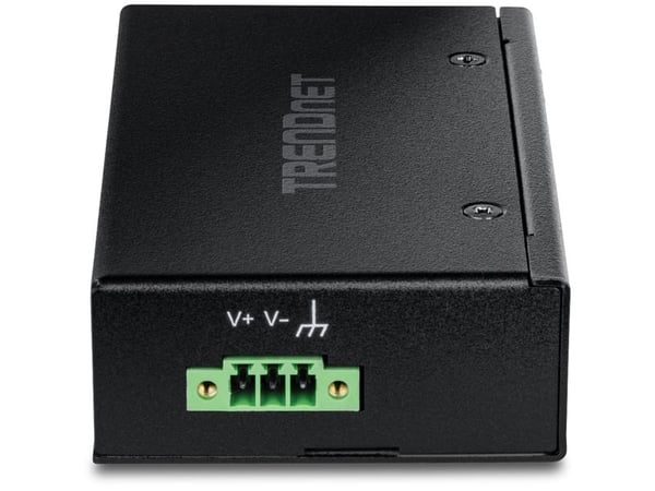 TRENDnet TI-PGLC50 - Version V1 - switch - industrial, mini - 4 x 10/100/1000 (PoE+) + 1 x 10/100/1000 - DIN-skinnemonterbar, veggmonterbar - PoE+ ...