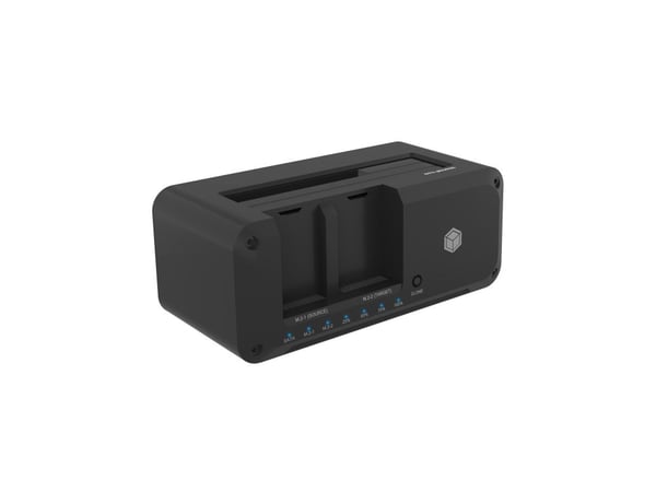 ICY BOX IB-2924MSCL-C31 - HDD / SSD-dokkestasjon - klonefunksjon - brønner: 3 - 2,5" / 3,5" delt, M.2 - M.2 NVMe Card / SATA 6Gb/s - USB 3.2 (Gen 2...
