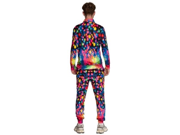 Neon fest jogginsoverall (70-/80-tals kostym för män)