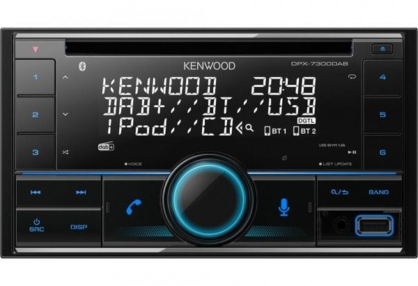 Kenwood DPX - Vogn - digitalmottaker - i instrumentbordet - Enkelt-DIN - 41 Watts x 4