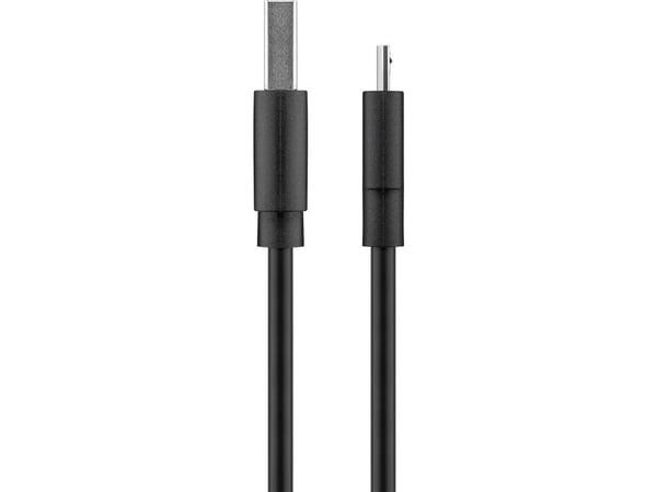 Goobay 38660, 2 m, USB A, Micro-USB B, USB 2.0, Svart