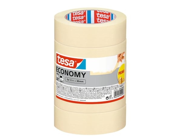 TESA 55349-00000-01, Beige, Suojaus, Liuottimenkestäviä, 50 m, 30 mm, 5 kpl