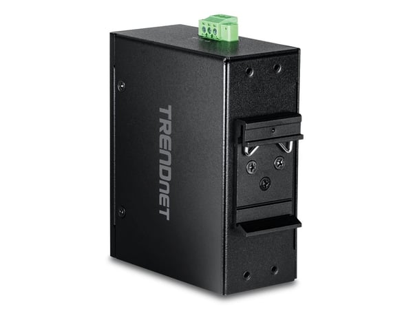 TRENDnet TI-PELC80 - Version V1.xR - switch - industrial, mini - 8 x 10/100 (PoE+) - DIN-skinnemonterbar, veggmonterbar - PoE+ (200 W) - TAA-samsvar