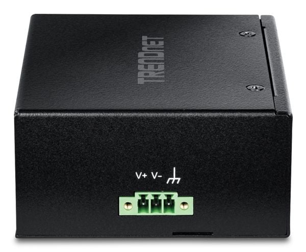 TRENDnet TI-PELC80 - Version V1.xR - switch - industrial, mini - 8 x 10/100 (PoE+) - DIN-skinnemonterbar, veggmonterbar - PoE+ (200 W) - TAA-samsvar