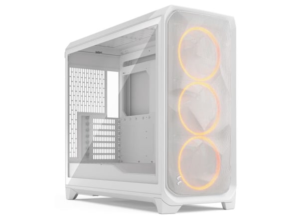 Fractal Design Meshify 3 XL - FT - utvidet ATX (E-ATX) - sidepanel med vindu (herdet glass) - ingen strømforsyning (ATX) - hvit TG-klar fargetone -...