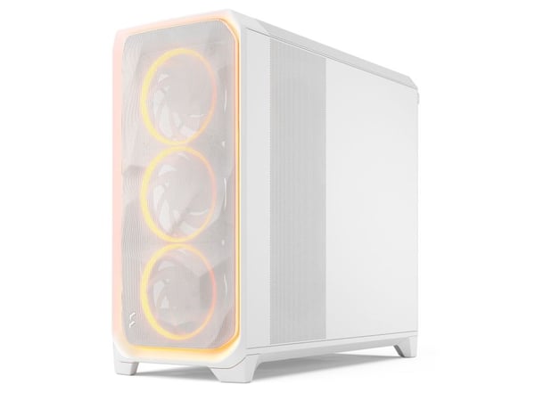 Fractal Design Meshify 3 XL Ambience Pro RGB - Tower - utvidet ATX (E-ATX) - ingen strømforsyning (ATX) - hvit TG-klar fargetone - USB/lyd