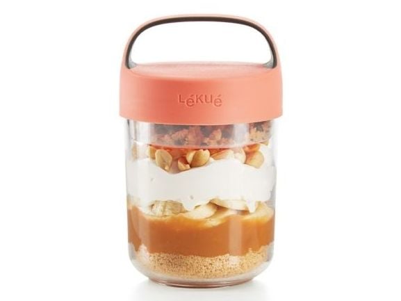 Lékué 884900, Krukke, Rund, 0,4 l, Koral, Tritan, -20 - 100 °C