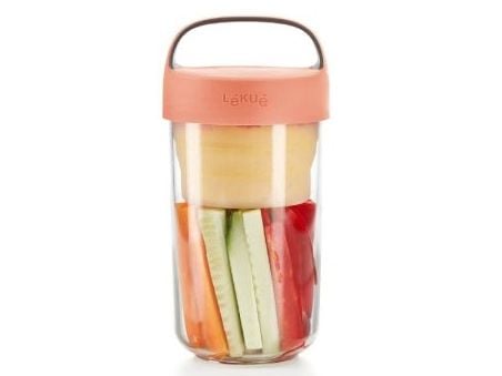 Lékué 885006, Krukke, Rund, 0,6 l, Koral, Tritan, -20 - 100 °C