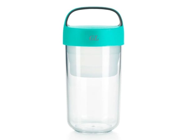 Lékué 888304, Krukke, Rund, 0,6 l, Turkis, Tritan, -20 - 100 °C