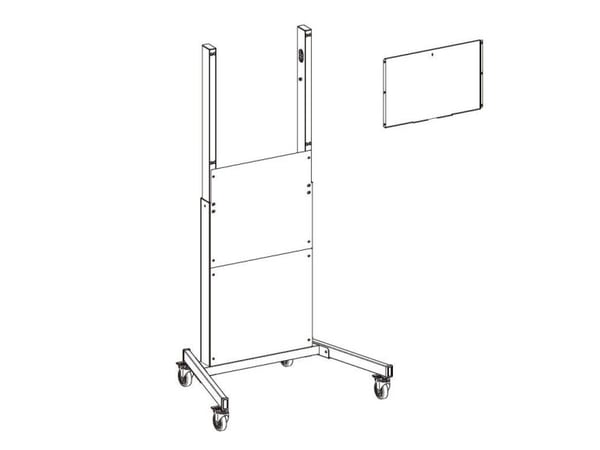 VivoLink - Vogn - for flatpanel - with 4" casters - låsbar - stål - svart - skjermstørrelse: inntil 75" - plassering på gulv