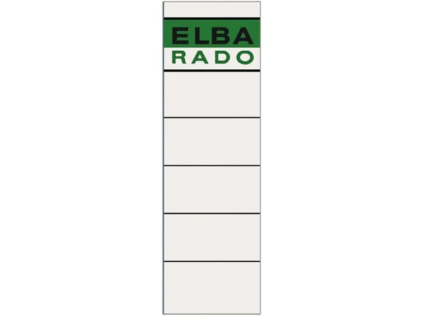 Elba 100420947, Ryggetikett, Hvit, 8 cm, 58 mm, 190 mm, 10 stykker