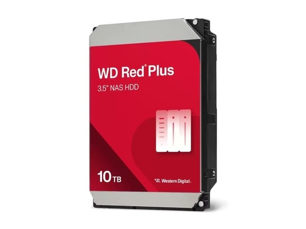WD Red Plus WD100EFGX - Harddisk - 10 TB - intern - 3.5" - SATA 6Gb/s - 7200 rpm - buffer: 512 MB