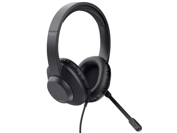Trust Ayda Max - Headset - på örat - kabelansluten - USB-C