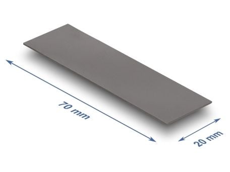 Delock - Termopute - conductive, 70 x 20 x 0.75 mm, for M.2 modules, 3.2 W/mK, low oil bleeding - grå