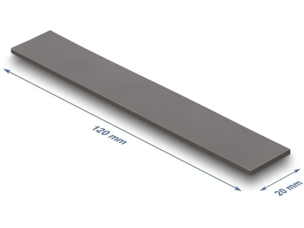 Delock - Termopute - conductive, 120 x 20 x 3 mm, for M.2 modules, 3.2 W/mK, low oil bleeding - grå
