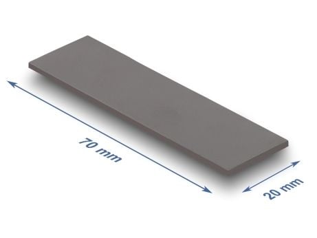 Delock - Termopute - conductive, 70 x 20 x 1.75 mm, for M.2 modules, 3.0 W/mK - grå