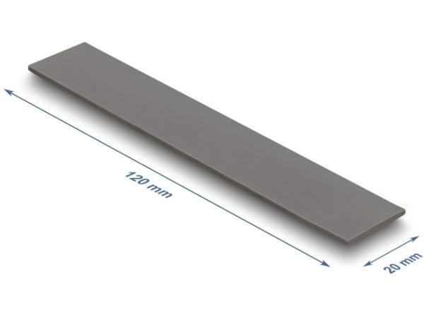 Delock - Termopute - conductive, 120 x 20 x 1.5 mm, for M.2 modules, 3.0 W/mK - grå