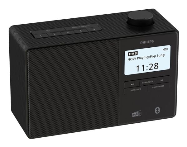 Philips TAR5600/00, Klokke, Digitalt, DAB+, FM, 10 W, AAC, SBC, 7,62 cm (3")