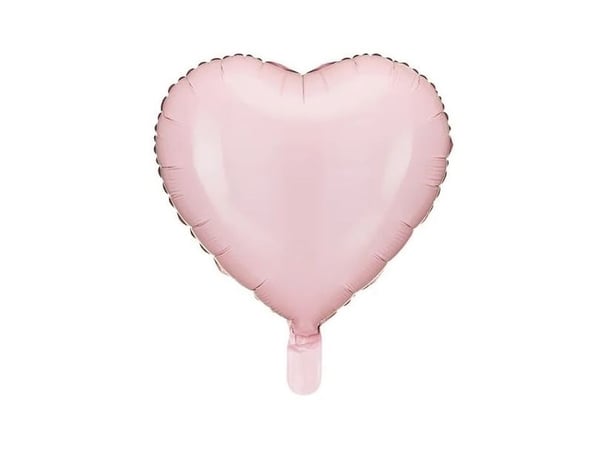 Lyserød hjerte folieballon, 45 cm