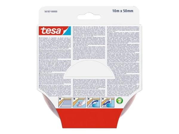 TESA 561870000011, Listverkstape, Hvit, 10 m, Innendørs, Polypropylen, 50 mm