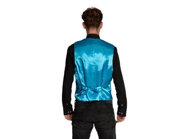 Turkis pailletvest og butterfly