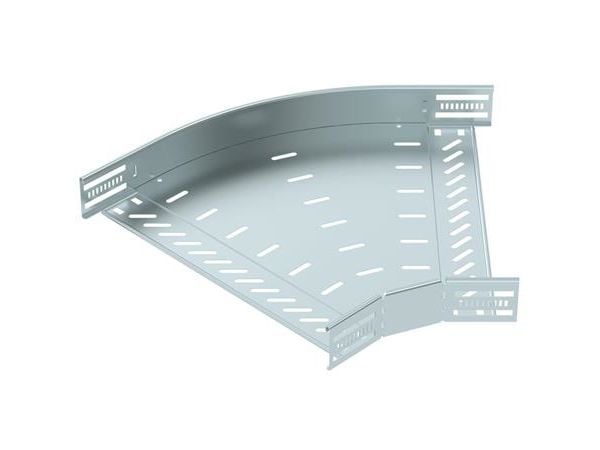 OBO 45° böj horisontell, höjd 60 mm, bredd 400 mm, elförzinkad OBO 45° böj horisontell, höjd 60 mm, bredd 400 mm, elförzinkad