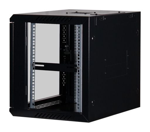 Rockstable RS19-6409, Veggmonterbar hylle, 9U, 60 kg, Nøkkellås, Sort
