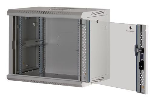Rockstable RS19-6409W, Veggmonterbar hylle, 9U, 60 kg, Nøkkellås, Hvit