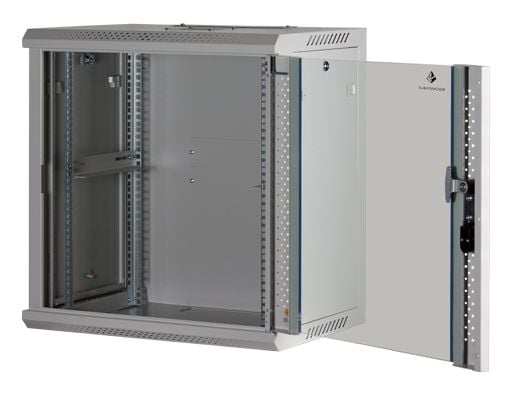 Rockstable RS19-6412W, Veggmonterbar hylle, 12U, 60 kg, Nøkkellås, Hvit