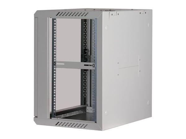 Rockstable RS19-6412W, Veggmonterbar hylle, 12U, 60 kg, Nøkkellås, Hvit