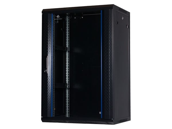 Rockstable RS19-6418, Väggmonterad rack, 18U, 60 kg, Knapplås, Svart