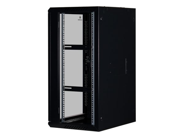 Rockstable RS19-6418, Veggmonterbar hylle, 18U, 60 kg, Nøkkellås, Sort