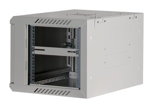 Rockstable RS19-6406WS, Veggmonterbar hylle, 6U, 60 kg, Nøkkellås, Justerbare bein, Hvit