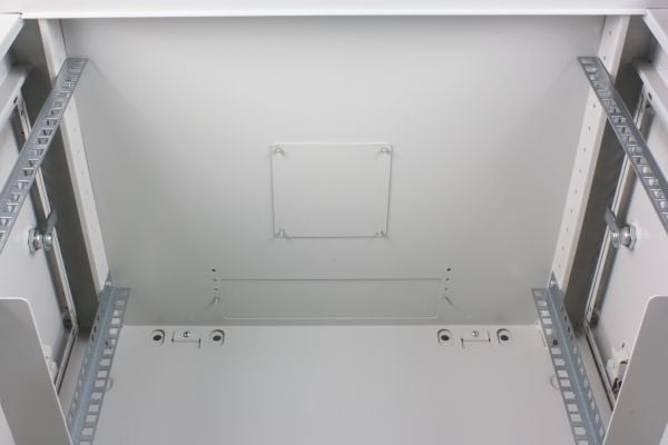 Rockstable RS19-6406WS, Veggmonterbar hylle, 6U, 60 kg, Nøkkellås, Justerbare bein, Hvit
