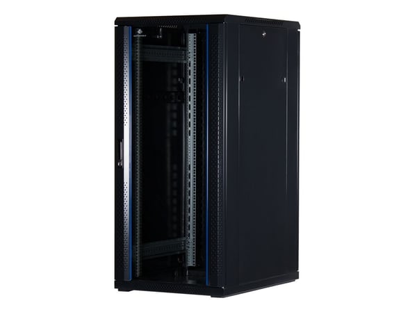 Rockstable RS19-6827, Fristående rack, 27U, 800 kg, Knapplås, Kuggskenor, Justerbara fötter