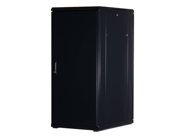 Rockstable RS19-6827, Frittstående hylle, 27U, 800 kg, Nøkkellås, Rack skinner, Justerbare bein