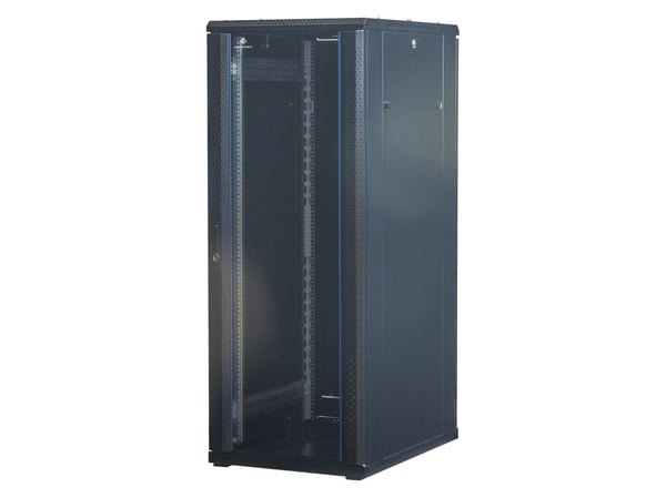 Rockstable RS19-6832, Fristående rack, 32U, 800 kg, Knapplås, Kuggskenor, Justerbara fötter