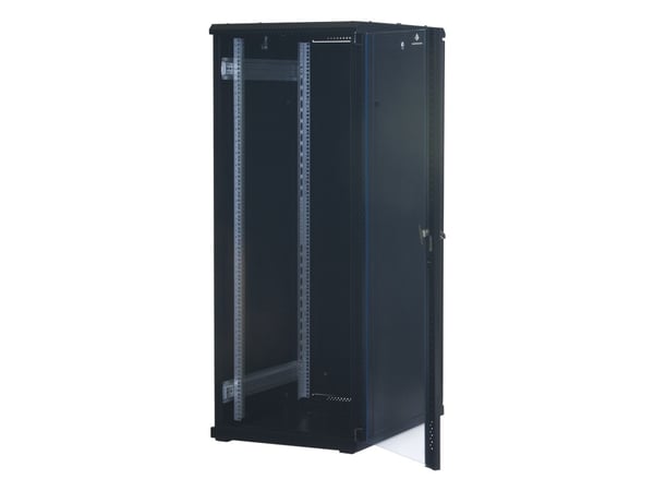 Rockstable RS19-6832, Frittstående hylle, 32U, 800 kg, Nøkkellås, Rack skinner, Justerbare bein