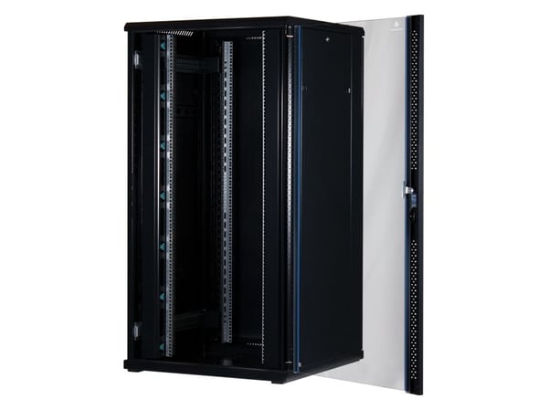 Rockstable RS19-8832, Frittstående hylle, 32U, 800 kg, Nøkkellås, Rack skinner, Justerbare bein