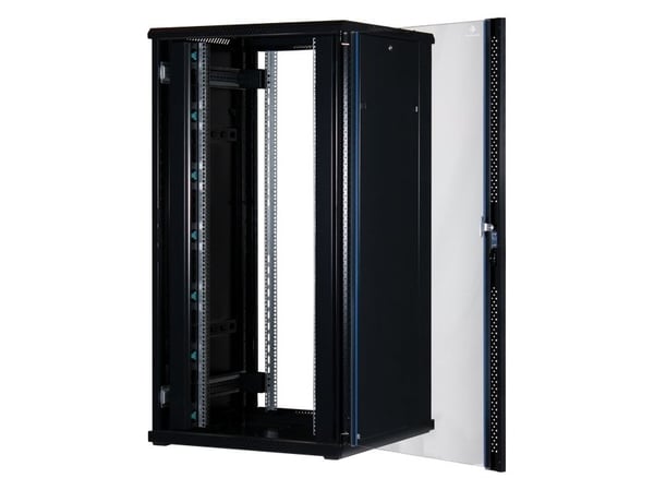Rockstable RS19-8832, Frittstående hylle, 32U, 800 kg, Nøkkellås, Rack skinner, Justerbare bein
