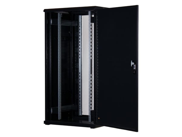Rockstable RS19-8832, Frittstående hylle, 32U, 800 kg, Nøkkellås, Rack skinner, Justerbare bein