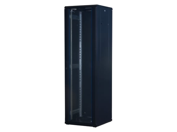 Rockstable RS19-6642, Fristående rack, 42U, 800 kg, Knapplås, Kuggskenor, Justerbara fötter