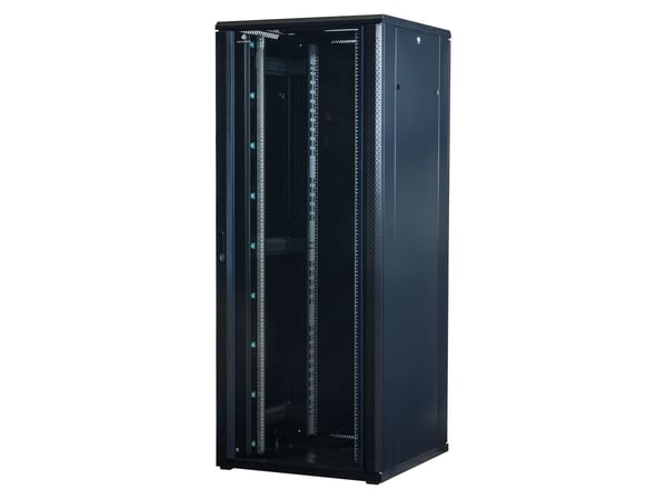 Rockstable RS19-8842, Fristående rack, 42U, 800 kg, Knapplås, Kuggskenor, Justerbara fötter