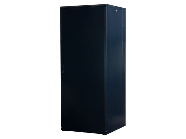 Rockstable RS19-8842, Frittstående hylle, 42U, 800 kg, Nøkkellås, Rack skinner, Justerbare bein