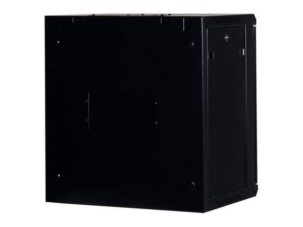 Rockstable RS19-6412S, Veggmonterbar hylle, 12U, 60 kg, Nøkkellås, Justerbare bein, Sort